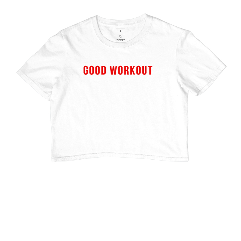 Cropped Good Workout Logo Reta Vermelha