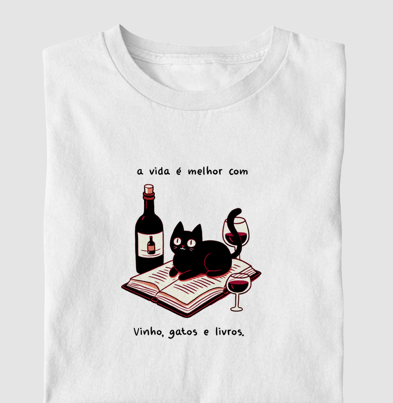 Vinho, gatos e livros