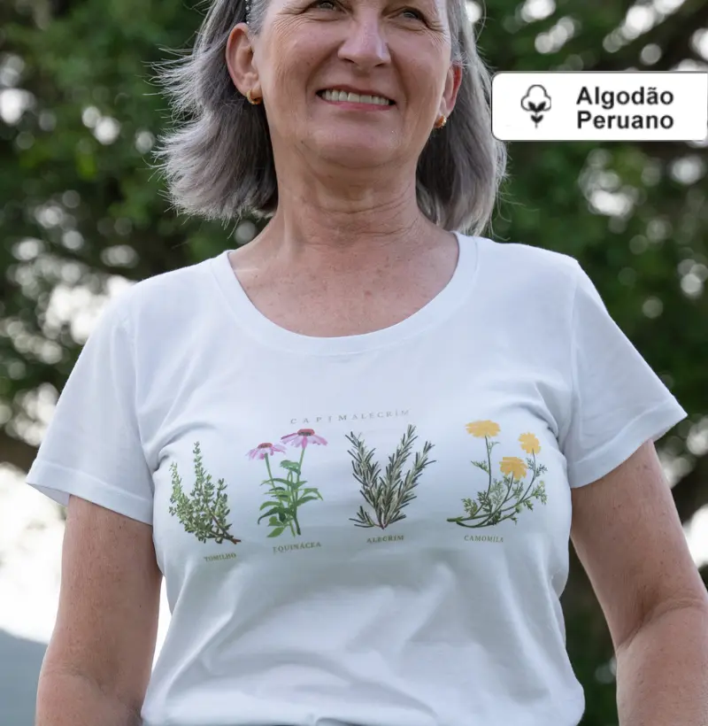 T-shirt Meu Chá Favorito - Algodão Peruano