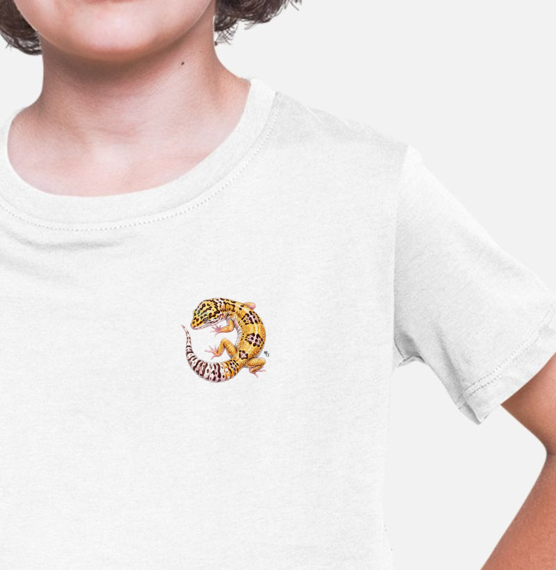 Répteis - Mini - Gecko Leopardo - Infantil - Camiseta Infantil