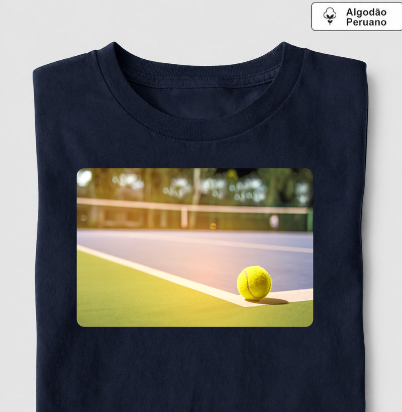 Bolinha na Quadra Rápida - Camiseta Algodão Peruano