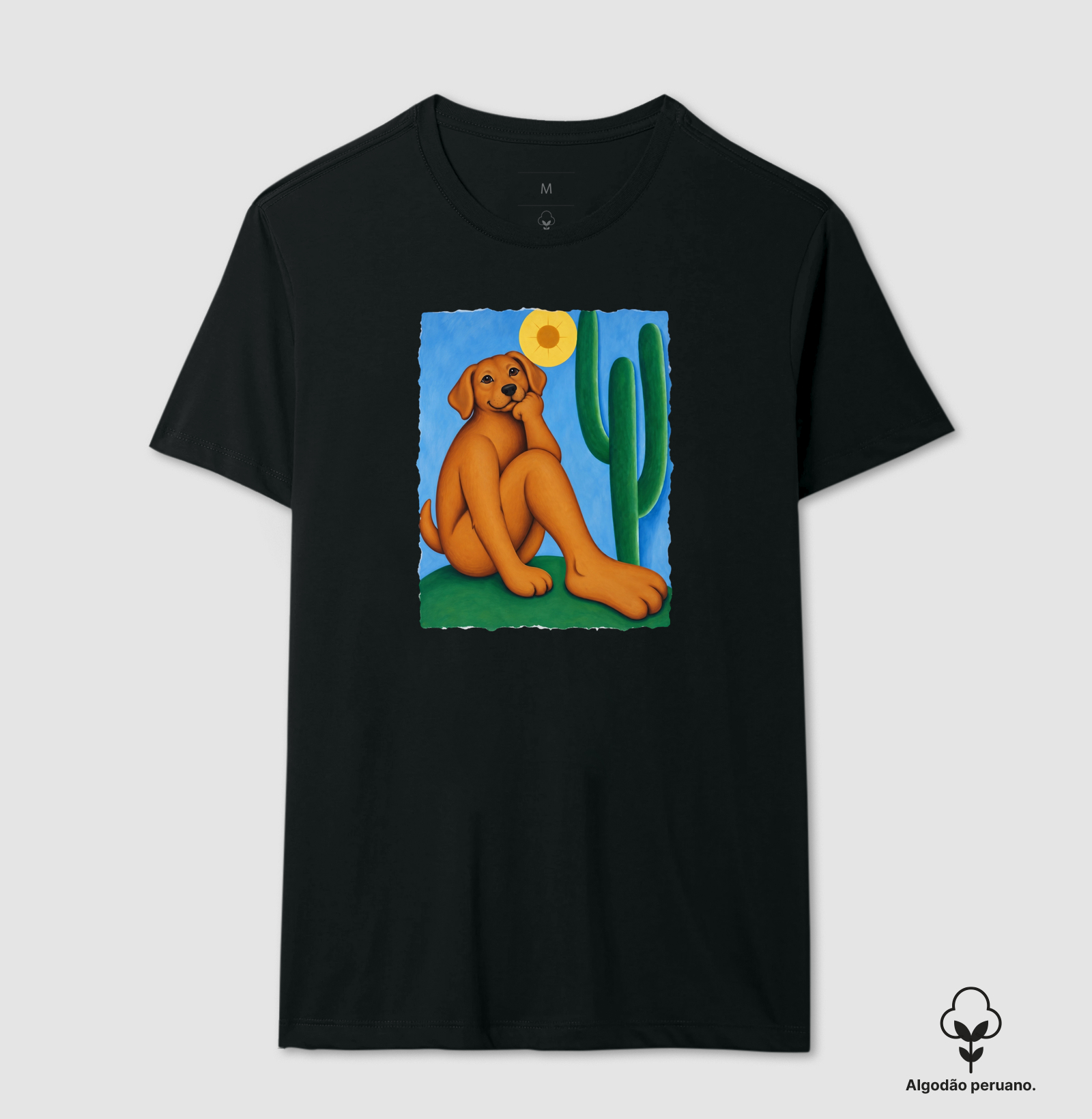 Abaporu na Versão Cachorro - Camiseta Algodão Peruano