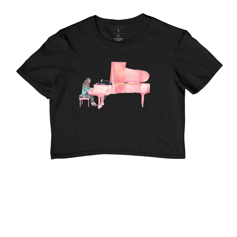 Female Pianist and Cat