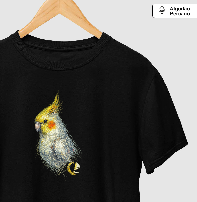 Camiseta Algodão Peruano Calopsita Vibrante