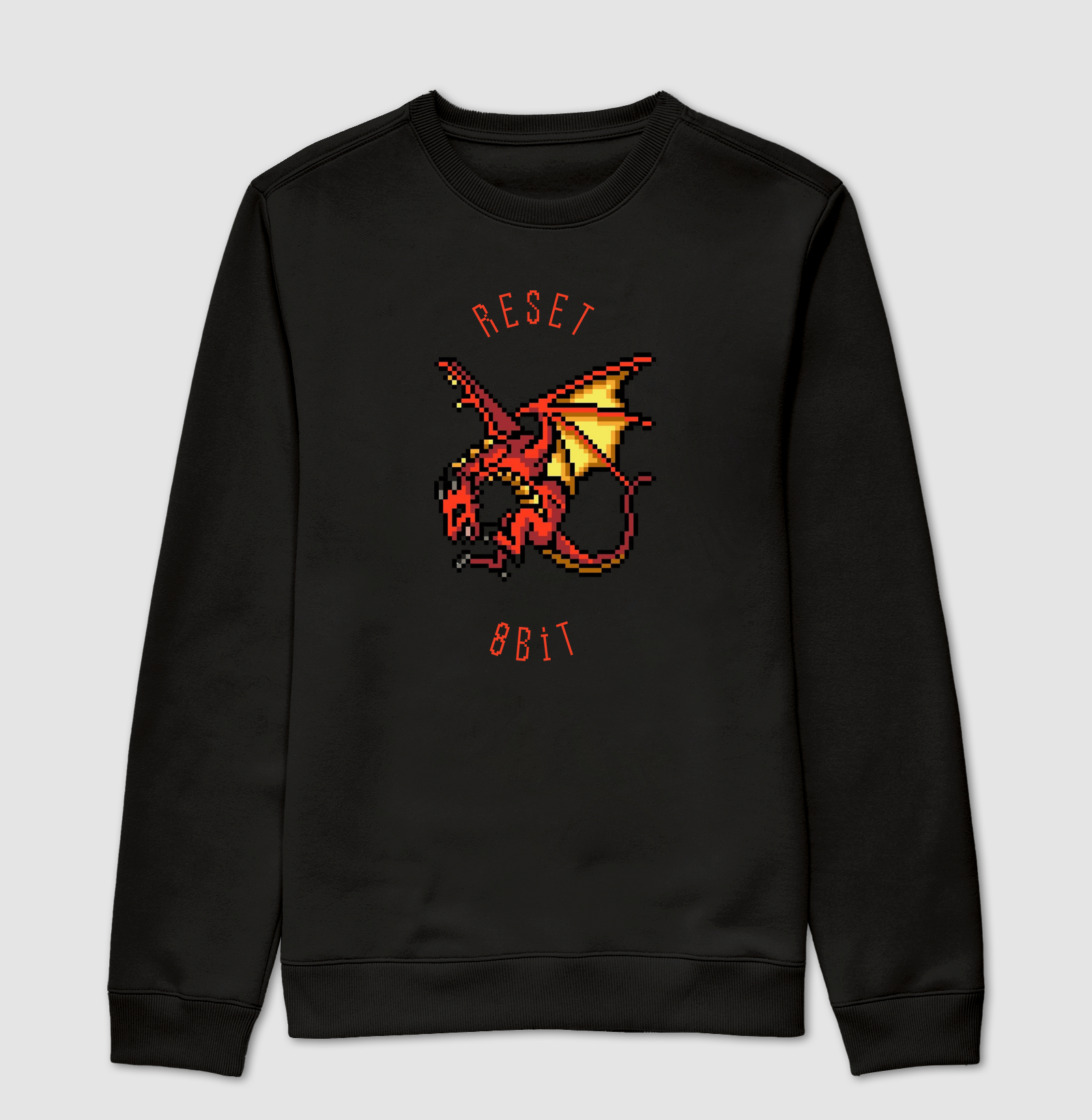 Suéter Moletom Dragão Vermelho Reset8Bit