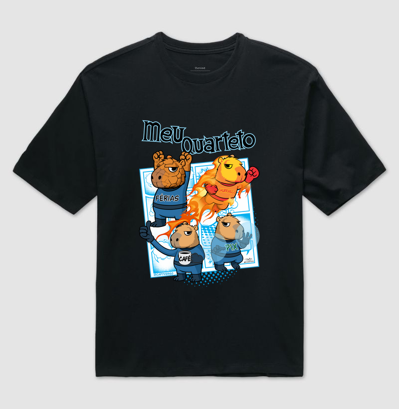 Camiseta Capivara Quarteto - Camiseta Oversized