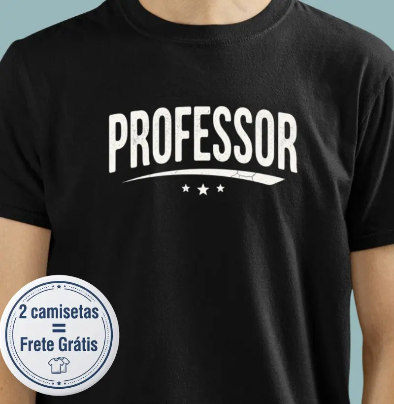 Professor com faixas e estrelas - Camiseta
