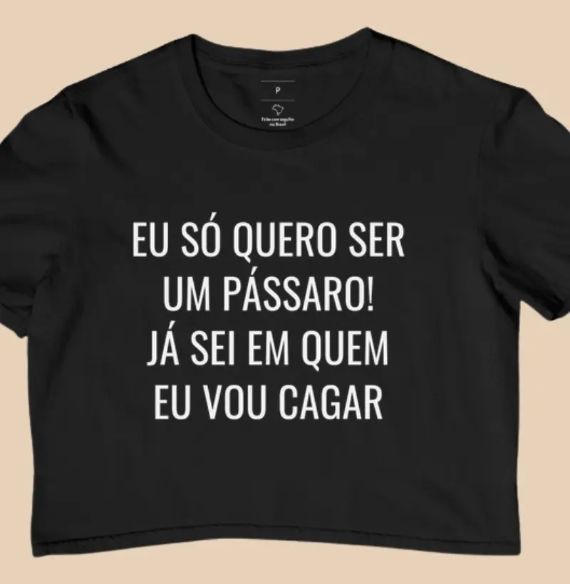 Eu só quero ser um pássaro! Já sei em quem eu vou cagar
