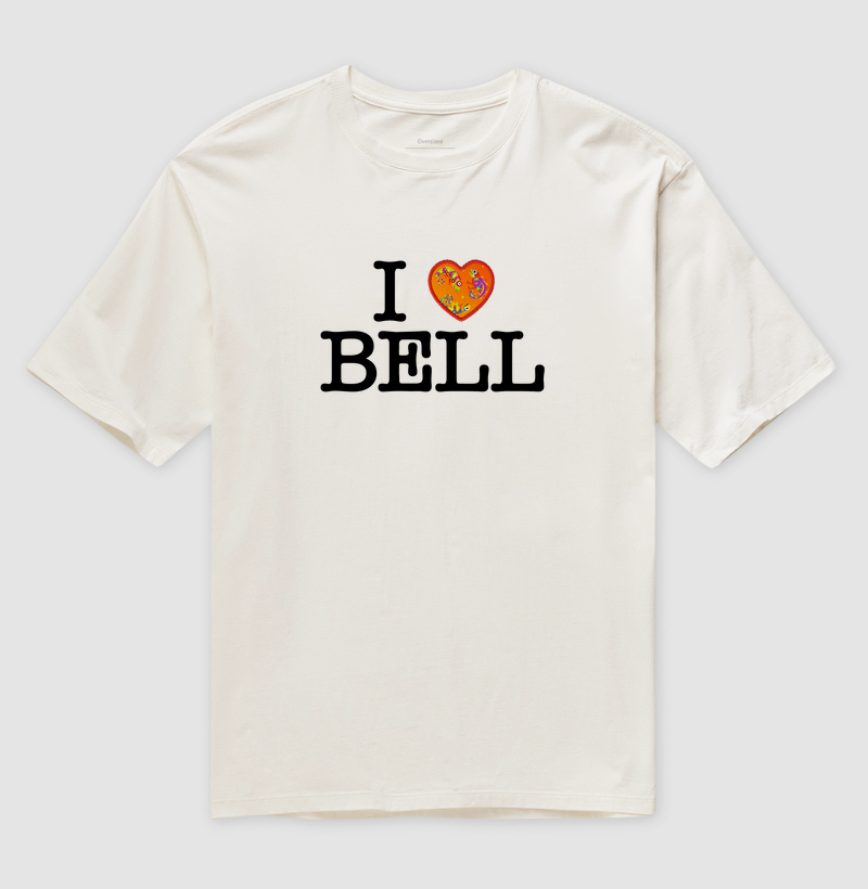 Camiseta Oversized Axé - I Love Bell