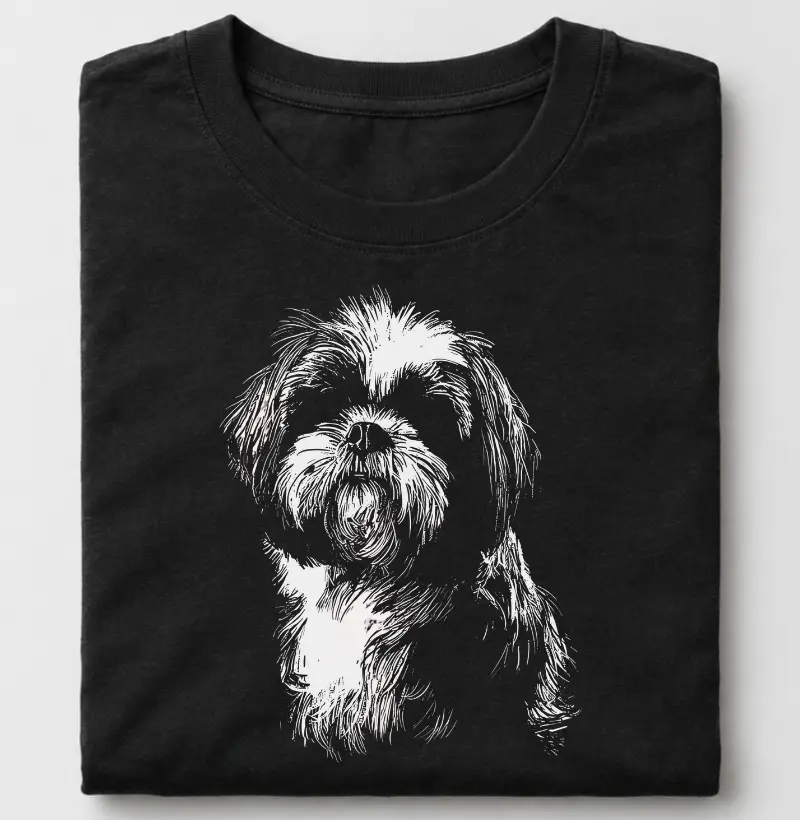 Shih Tzu Silhoueta - Camiseta