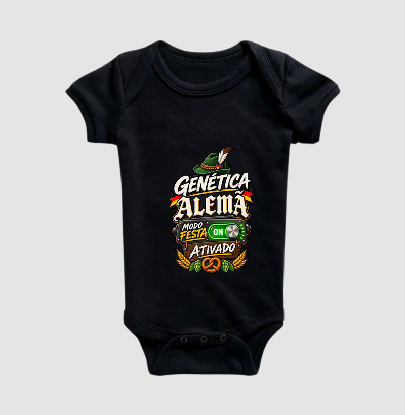 Genética Alemã Modo Festa Mini - Body Infantil