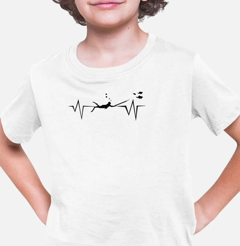 Camisa Infantil Pesca Sub Batimento Cardíaco