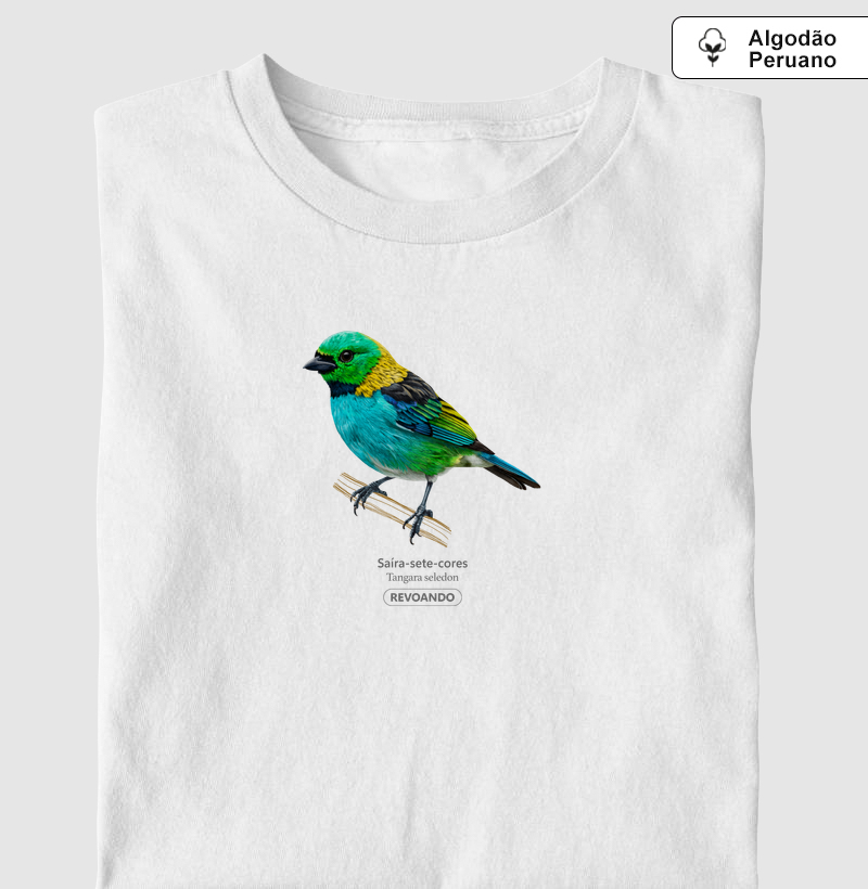 Cores Aladas - Saíra-sete-cores II - Algodão Peruano