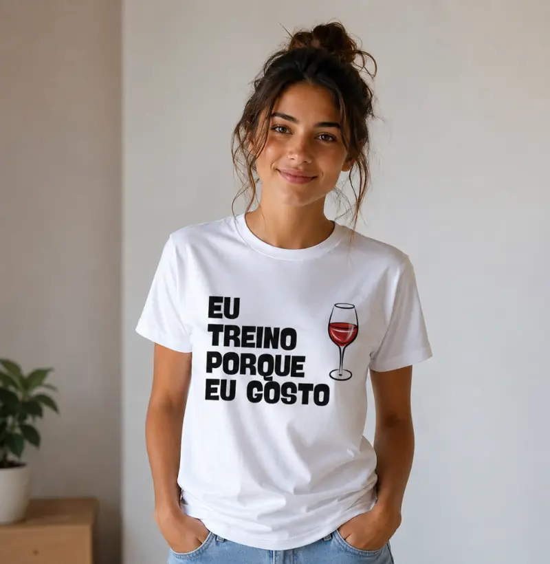Eu Treino Porque Eu Gosto - vinho