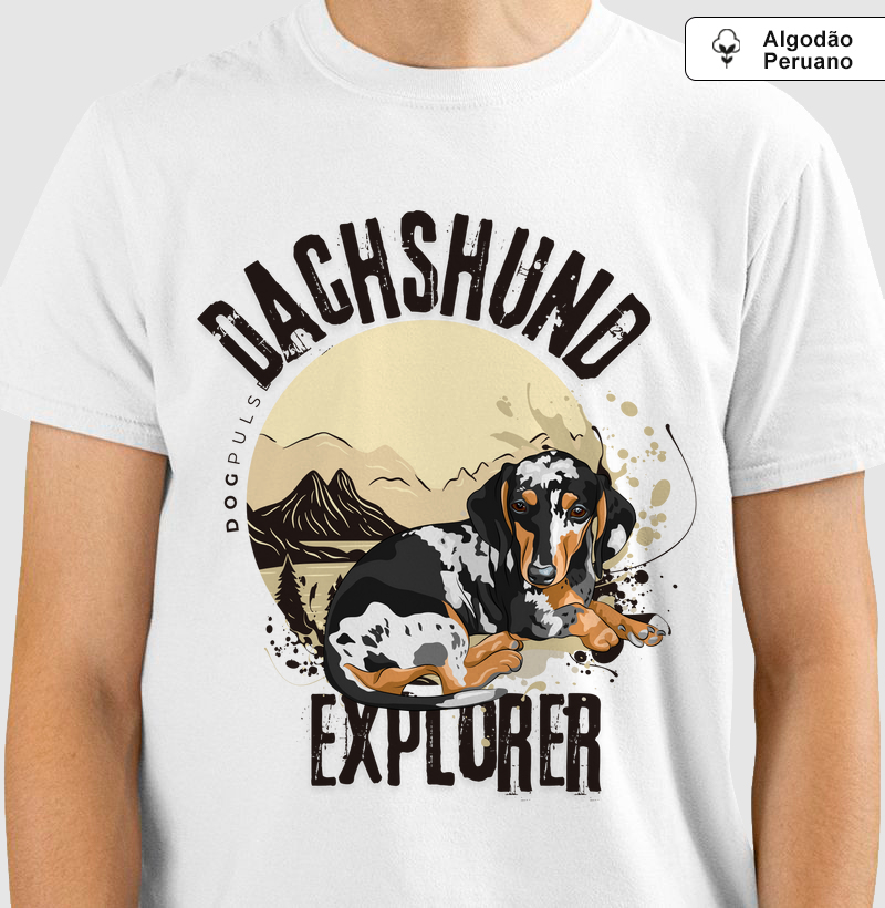 Camiseta Algodão Peruano Dog Pulse Dachshund Explorer – Bold Tracker