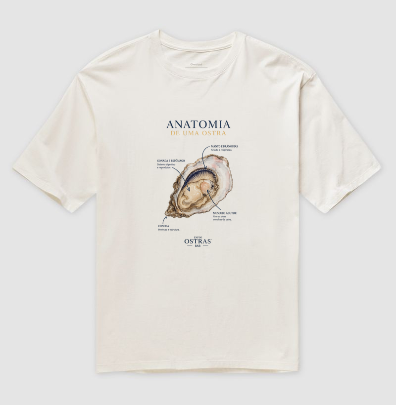 Camiseta Oversized Anatomia de uma Ostra - por Enfim