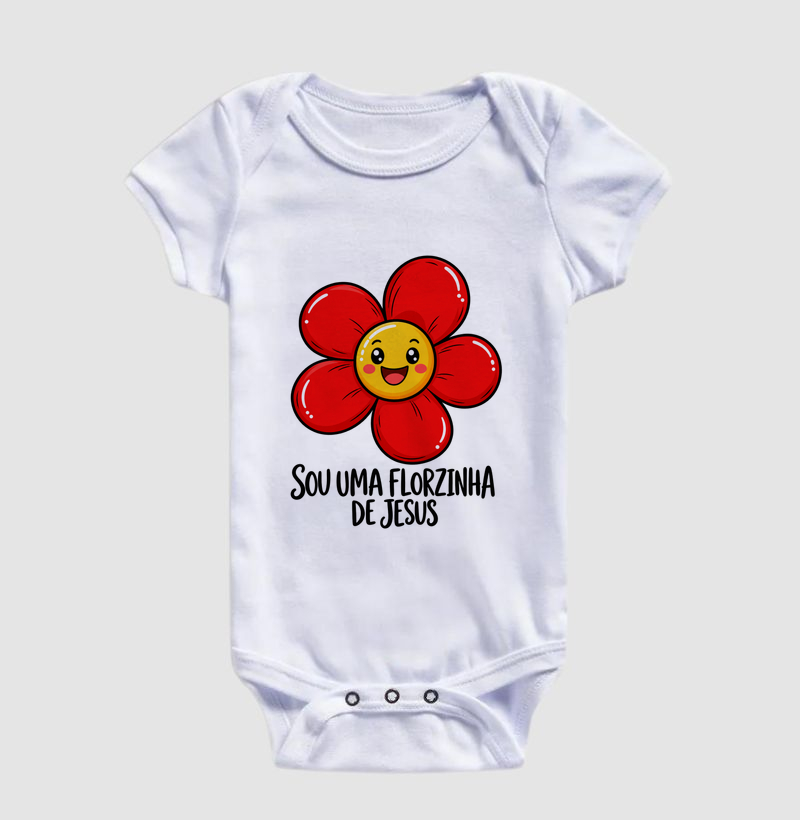 Body Infantil Florzinha de Jesus - Body Infantil