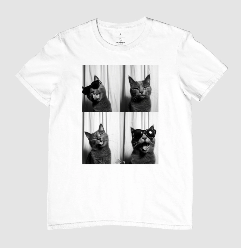 Gato Preto de Óculos Photobooth