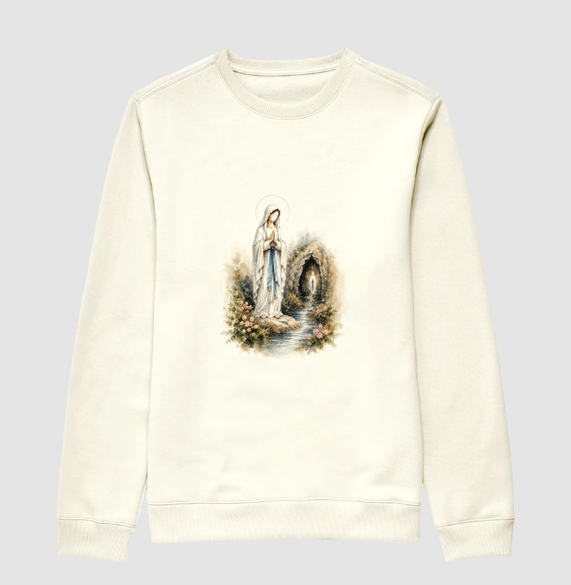 Coleção Sob o Manto - Suéter Nossa Senhora de Lourdes