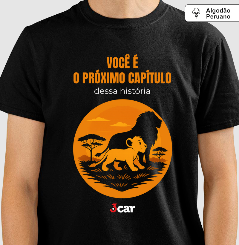 Camiseta Algodão Peruano 3Car Inspire O Próximo Capítulo