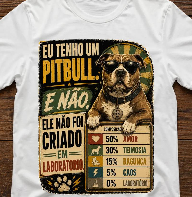 EU TENHO UM PITBULL. E NÃO, ELE NÃO FOI CRIADO EM LABORATÓRIO.