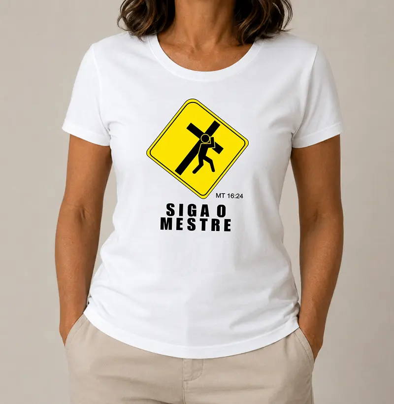 Camiseta Feminina Siga o Mestre - Camiseta