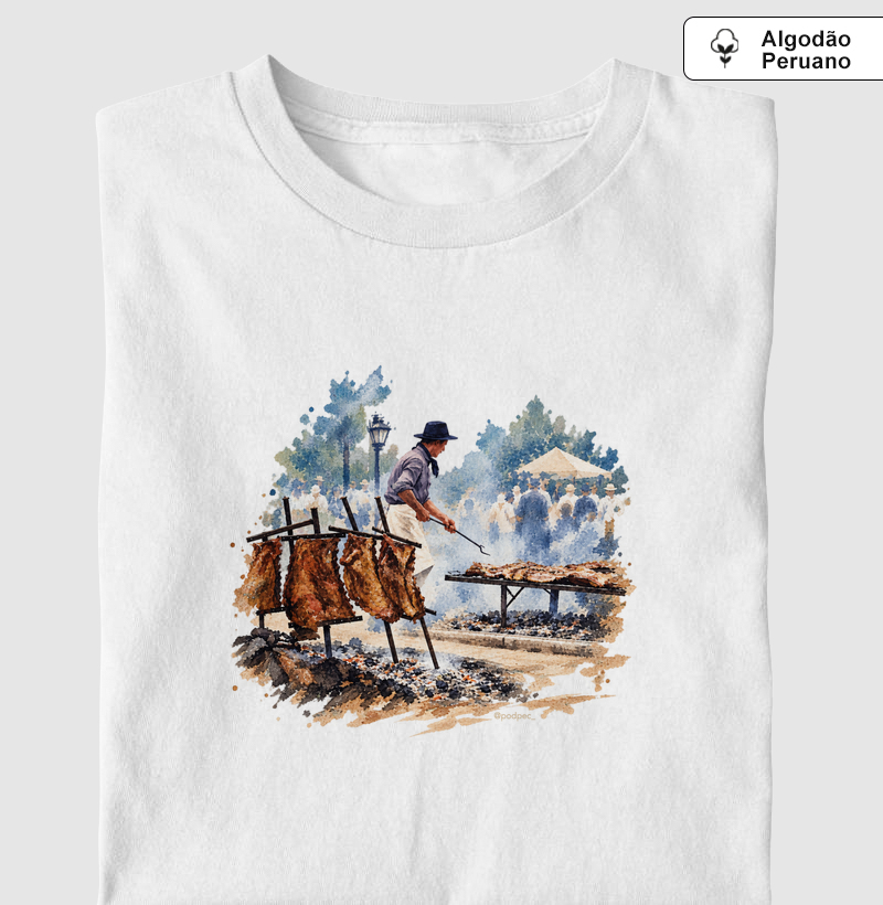 Costillar al Fuego - Camiseta Algodão Peruano