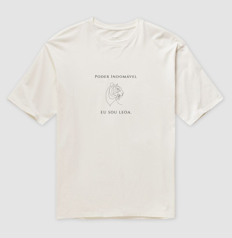 Camiseta Oversized Eu Sou Leoa