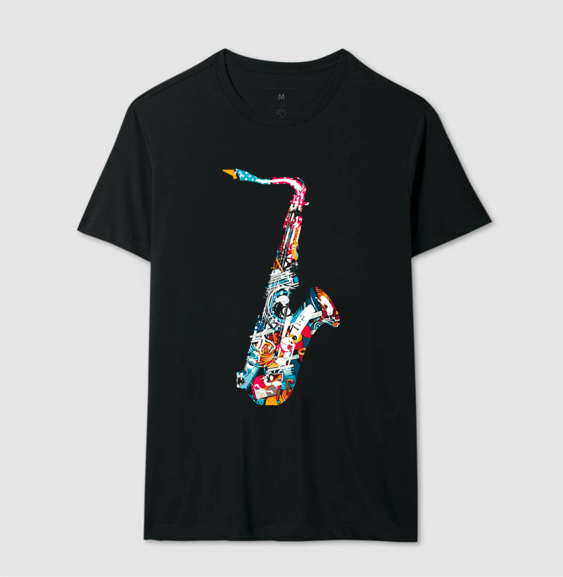 Camiseta Saxofone Tenor Pop Art