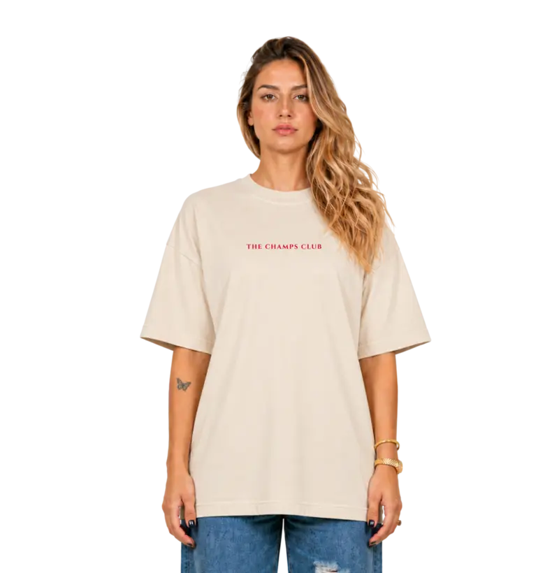 Camiseta Oversized Unissex Areia Signature Red