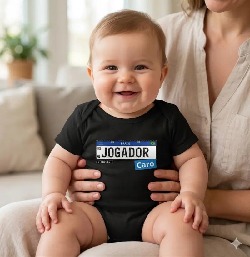 Placa Jogador Caro Body Bebê