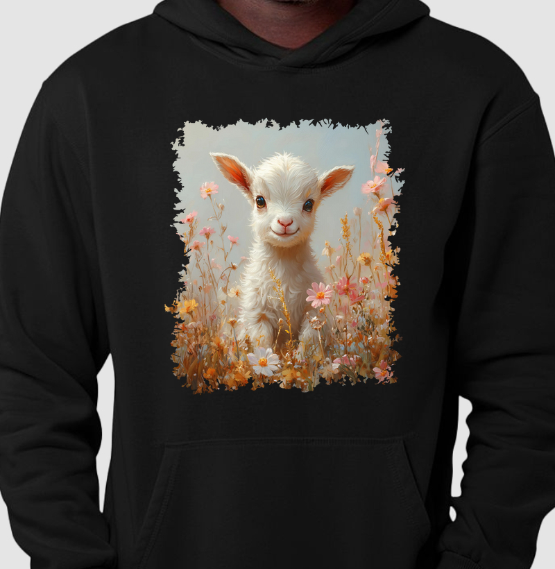 Hoodie Cabra e Flores
