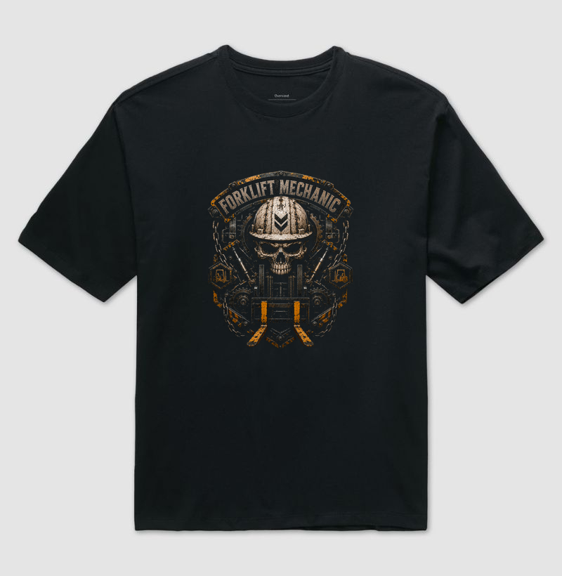 Mecânico de Empilhadeira Escudo 1 - Camiseta Oversized