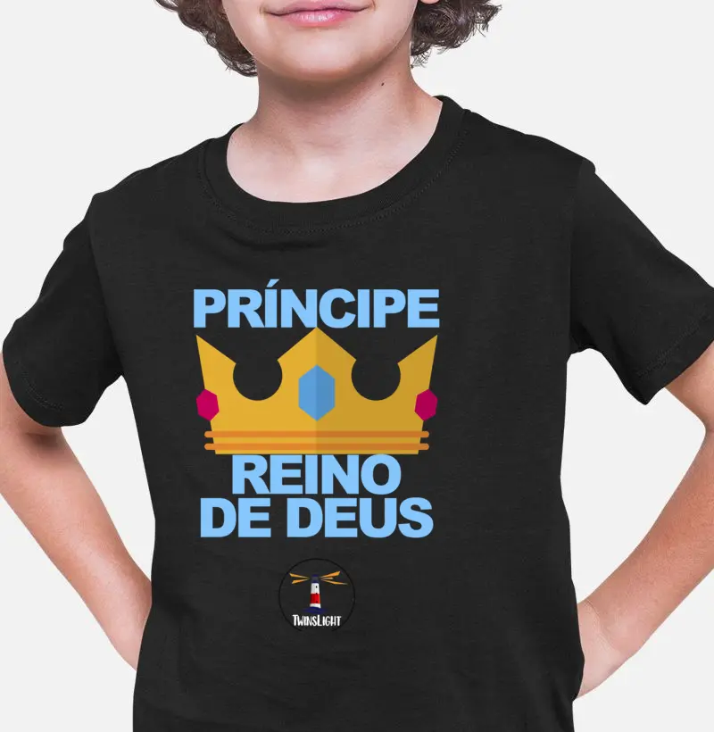 Príncipe do Reino de Deus camiseta infantil qualidade Reserva