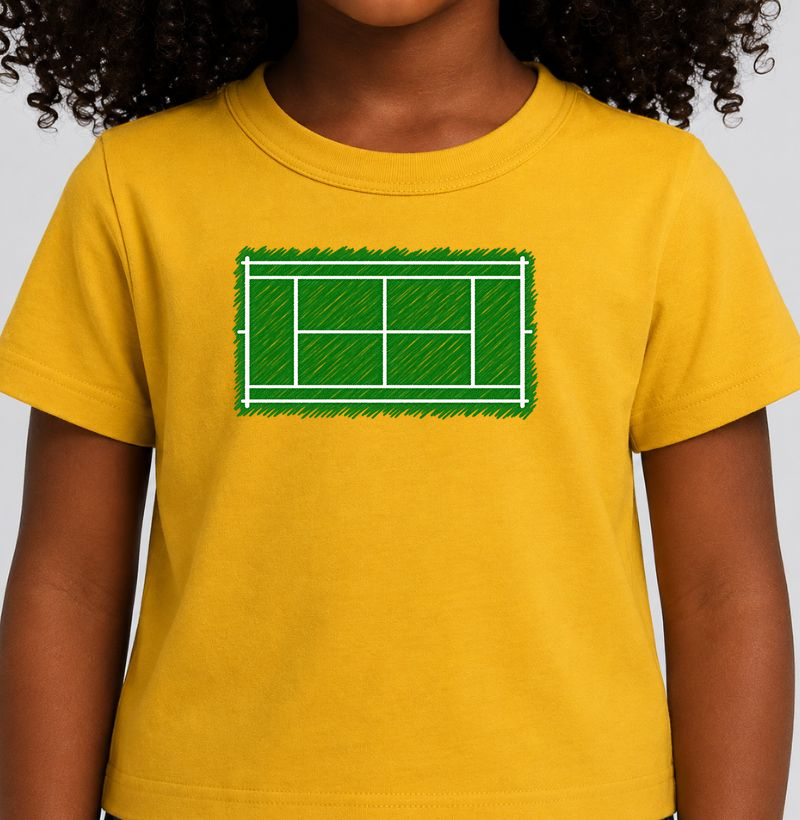 Quadra Verde Rabiscada - Camiseta Infantil