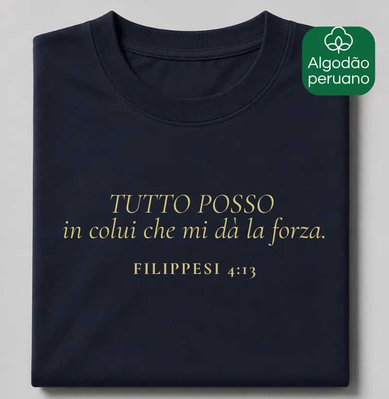 FILIPPESI 4:13 - Camiseta Algodão Peruano