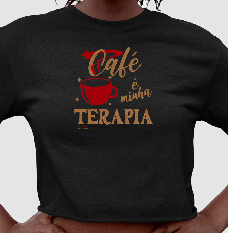 Café é minha terapia - vermelho paixão