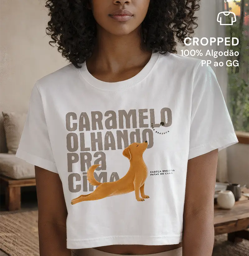 Caramelo olhando pra cima