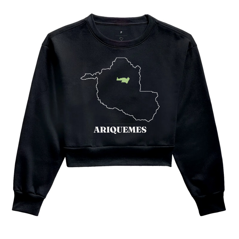 Ariquemes | Traço RO - Cropped Moletom