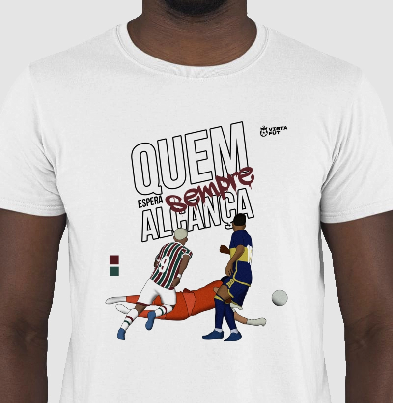 Camiseta - Quem espera sempre alcança 