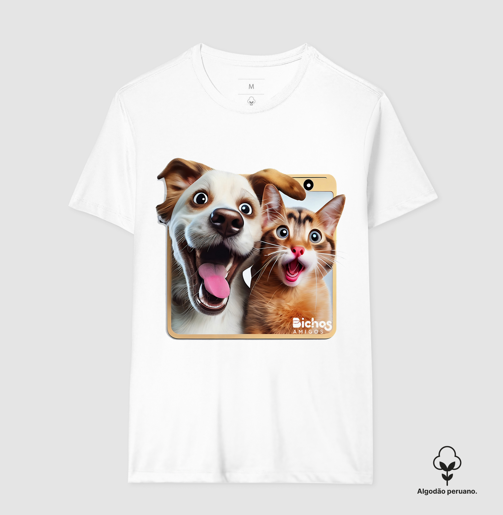 Self Cachorro e Gato Feliz