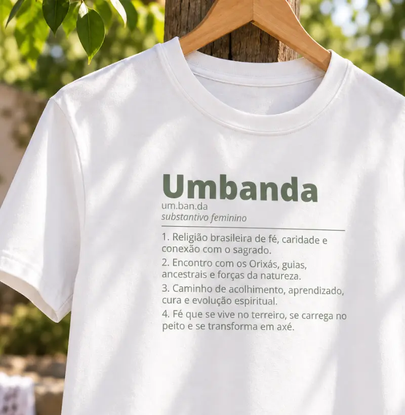 UMBANDA DICIONÁRIO - Camiseta Algodão Peruano