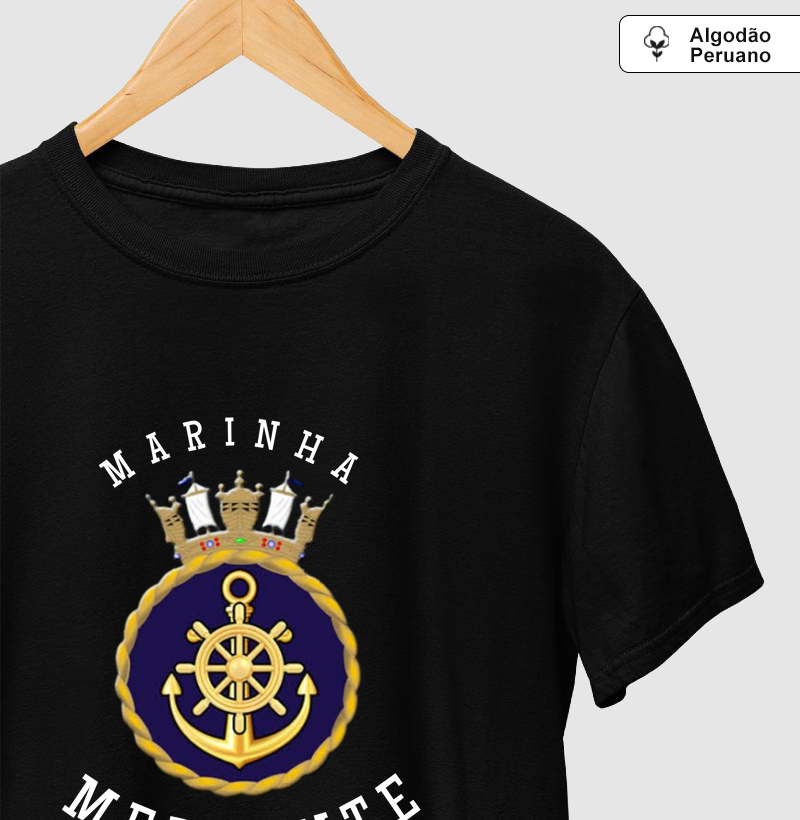 Camiseta algodão peruano Marinha Mercante Grande 