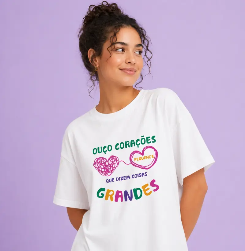 Camiseta | Corações pequenos dizem grandes coisas
