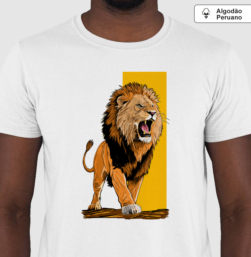Camiseta Algodão Peruano O Rugido do Leão