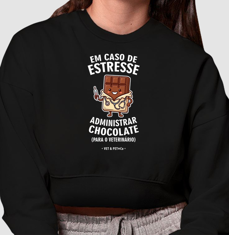 Em caso de estresse, administrar chocolate (para o veterinário)