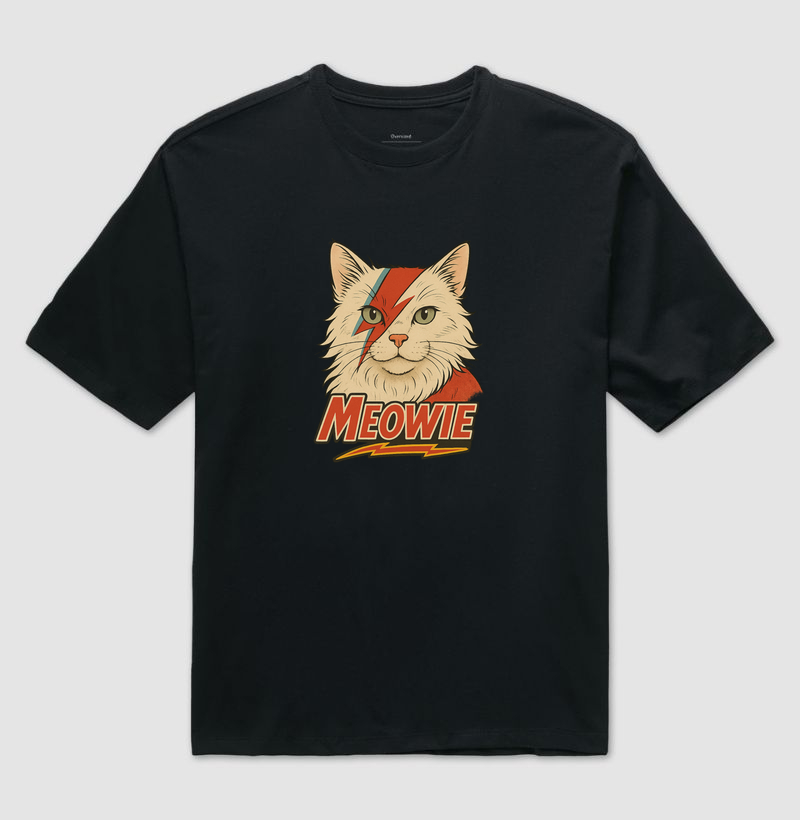 Meowie Presente para Amantes de Gatos, Camiseta Retrô de Gato, Camiseta Divertida de Gato, Roupas para Pets