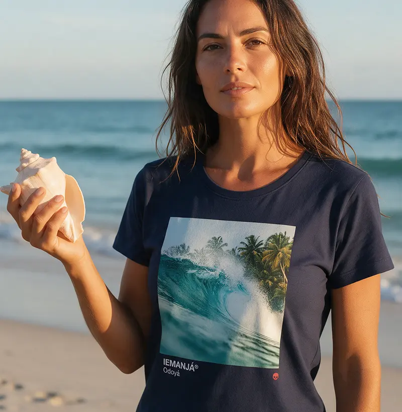 Camiseta Umbanda Orixá Iemanjá | Mar e Coqueiros