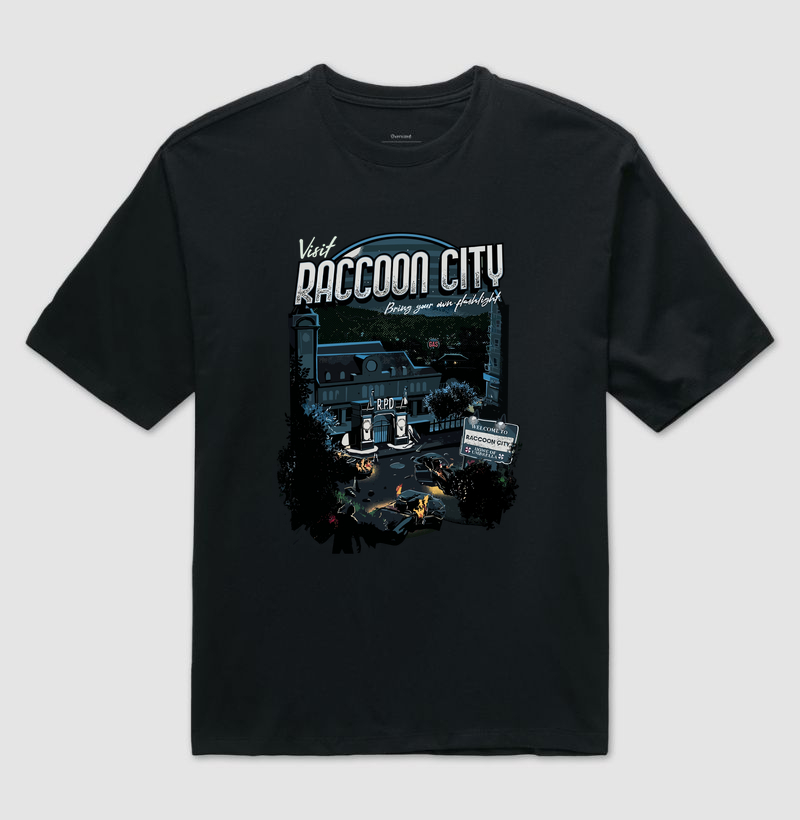 Visit Raccoon City - Camiseta Oversized