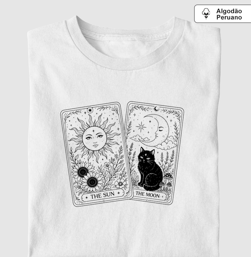 O Sol e A Lua - Camiseta Algodão Peruano